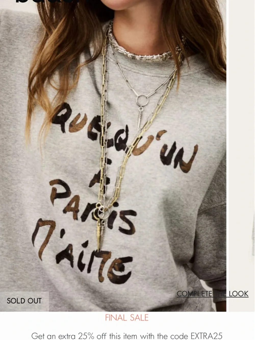 Ba&sh Brice long sleeve sweatshirt - Picture 3 of 6